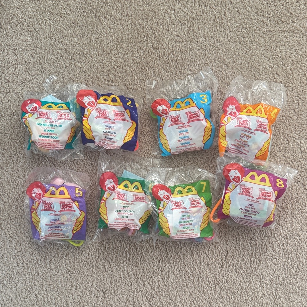 Winnie the Pooh McDonald’s Happy Meal Full Set – New in Package